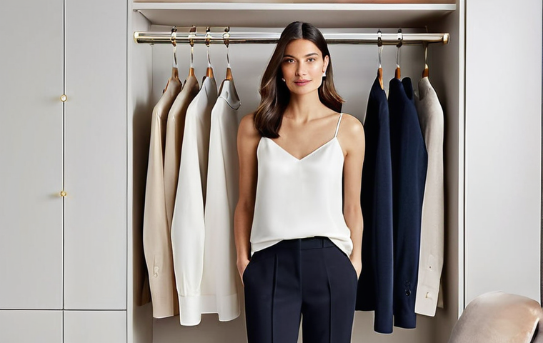 미니멀라이프 옷장 정리 - **Prompt 1: The Curated Closet**
    "A stylish woman in her early thirties, with an air of sophisti...