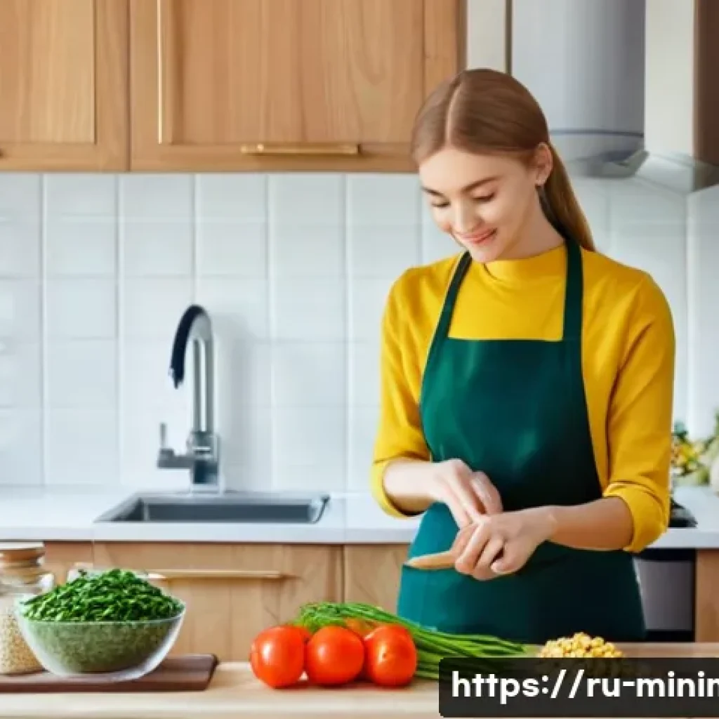 미니멀라이프 도시락 준비 - **"Efficient Russian Home Kitchen Meal Prep"**
    A bright, clean, and modern Russian kitchen, feat...